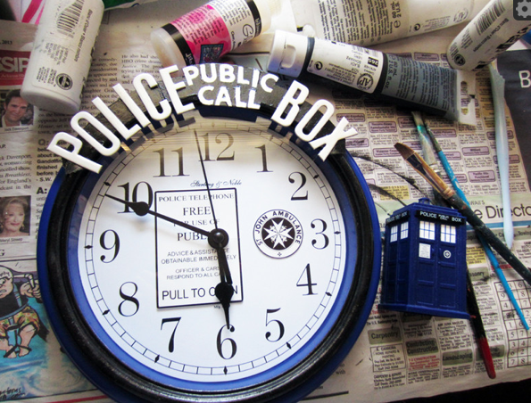 Geek Home Decor - Doctor Who Tardis Clock DIY