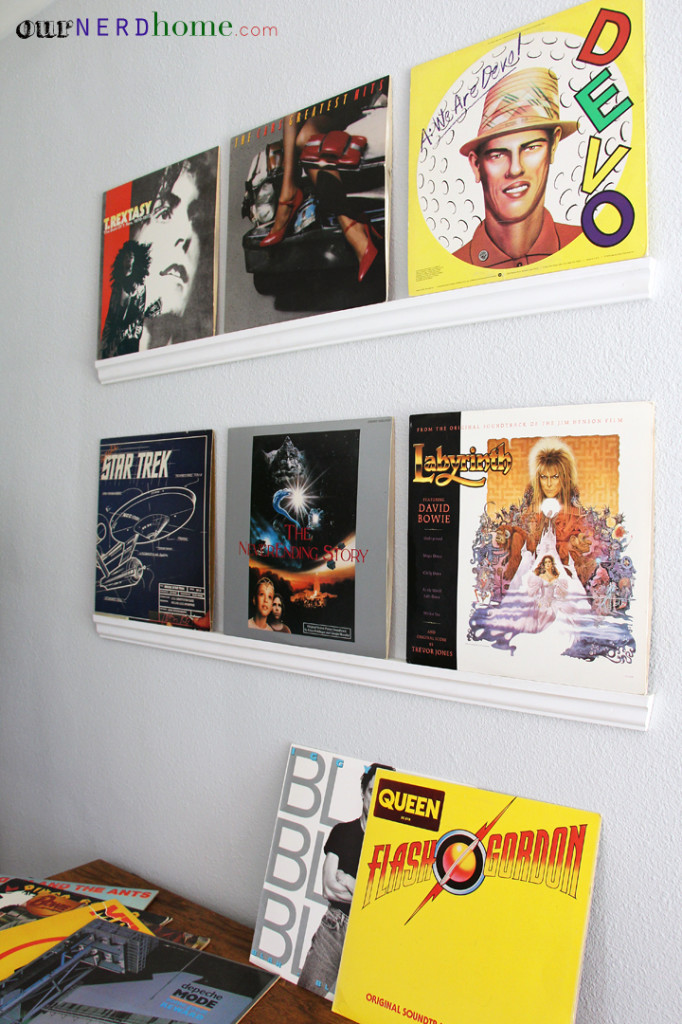 Geek Home Decor - Crown Moulding LP Record Shelves