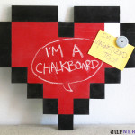 Geek Decor: DIY 8-Bit Heart Magnetic Chalkboard