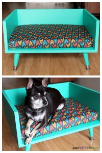 DIY Mid Century Pet Bed