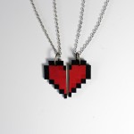 DIY Geek Valentine's Day 8-Bit Necklace Set