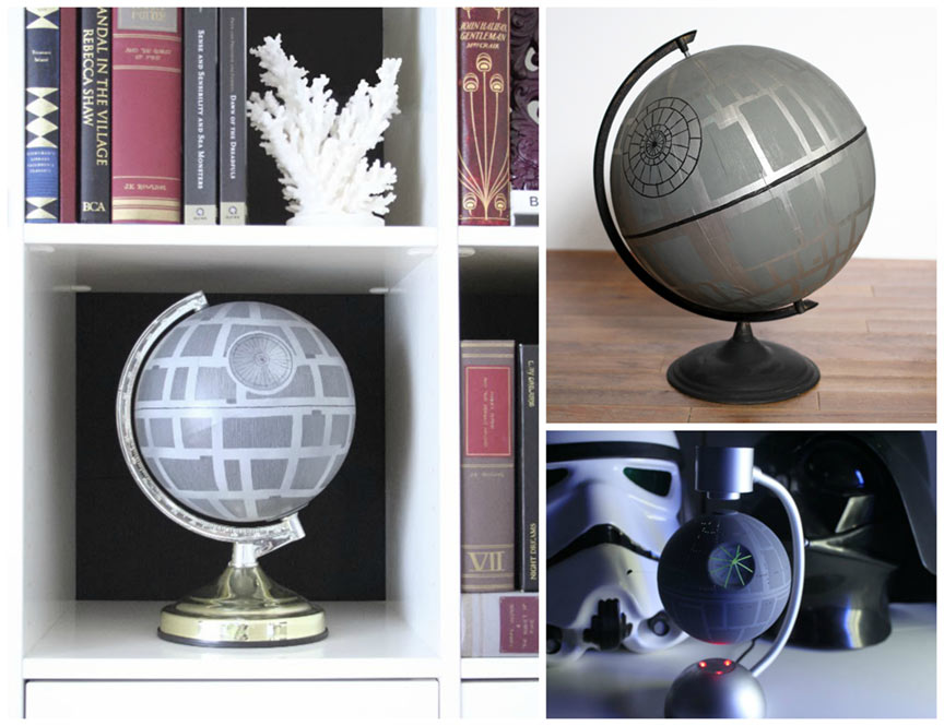 Star Wars home decor: DIY Death Star Globes