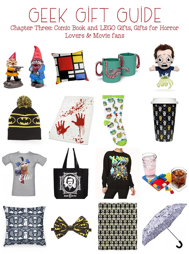 Geeky Gifts: Comic book gifts, LEGO gift ideas, more