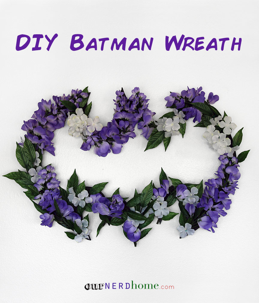 Spring DIY Batman Wreath - Our Nerd Home