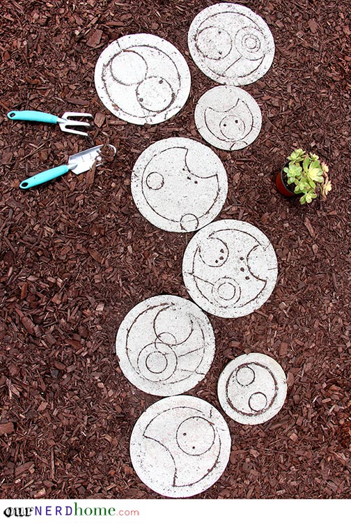 DIY Doctor Who Stepping Stones - Our Nerd Home